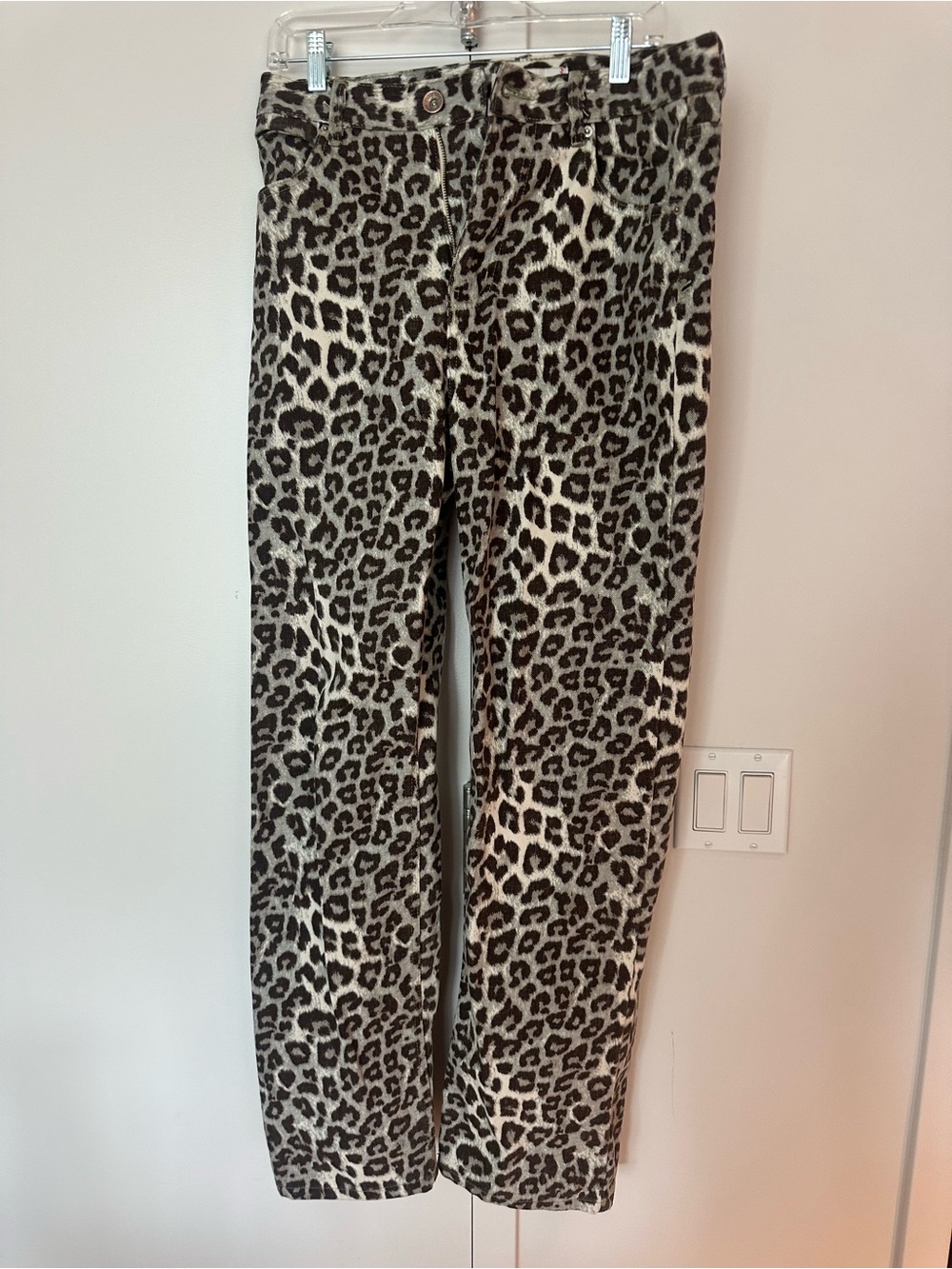 Men’s Leopard Print Pants - Black & Cream